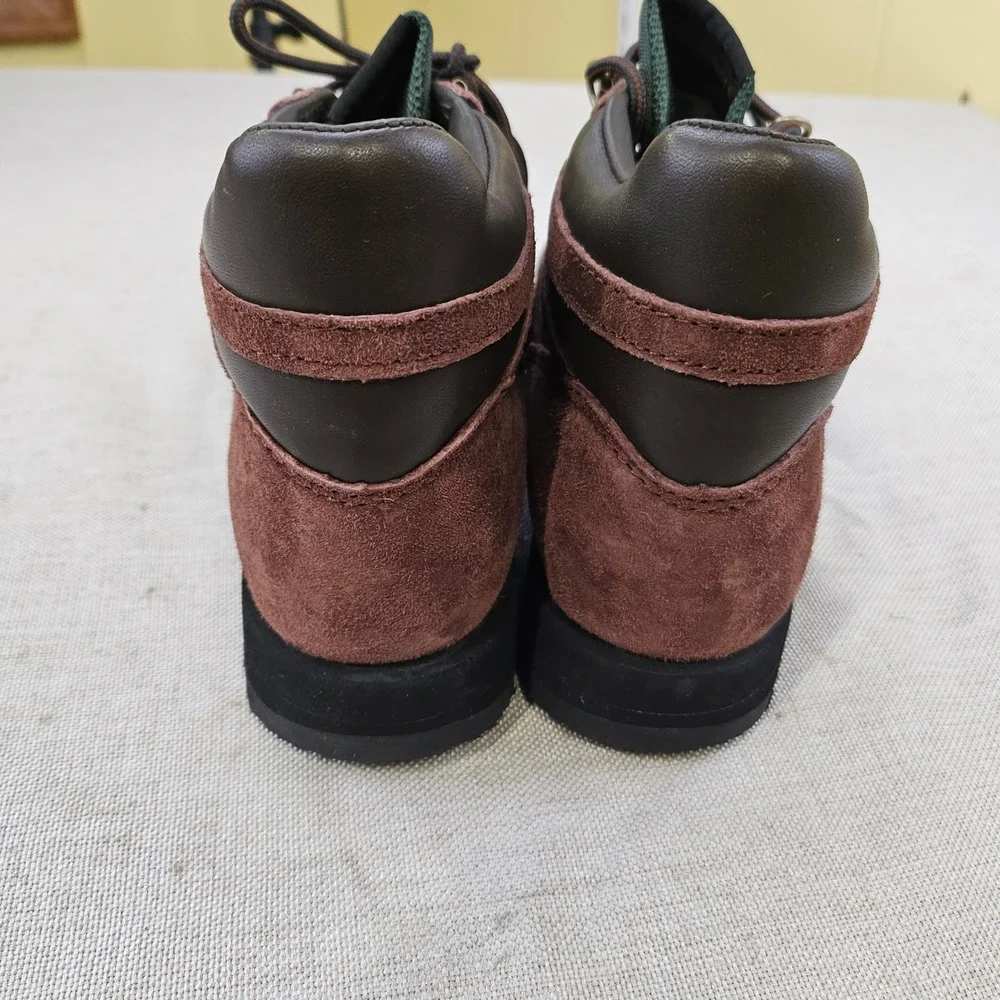New Balance Rainier Hiking Boots Mens 5 Brown Green URAINAC Suede Vibram Hiker